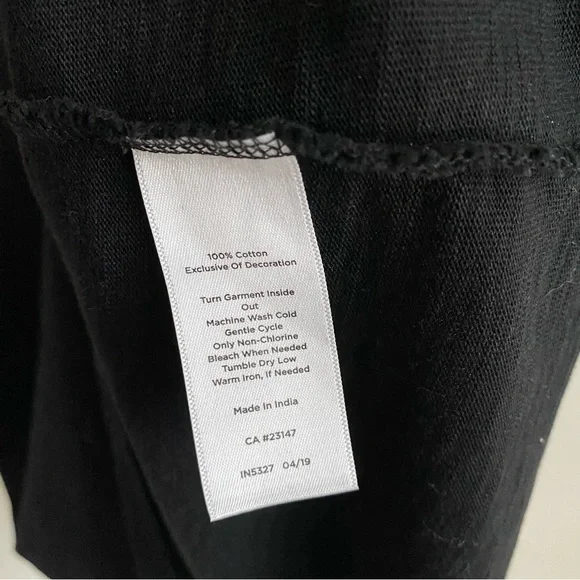 Talbots Embroidered V Neck Short Sleeve Cotton Shift Dress Black White Medium - Picture 4 of 7